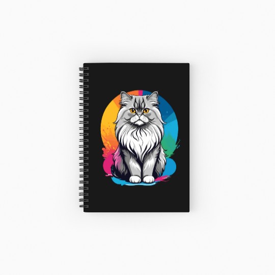 Persian Cat Spiral Notebooks   Ruled Line