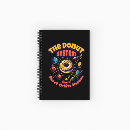 Donut Solar System Spiral Notebooks   Ruled Line