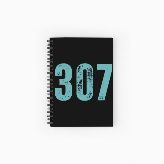307 Area Code Wyoming Spiral Notebooks   Ruled Line