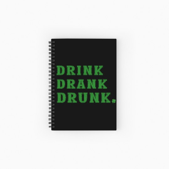 Funny St. Patty's Day Drinking Spiral Notebooks   Ruled Line