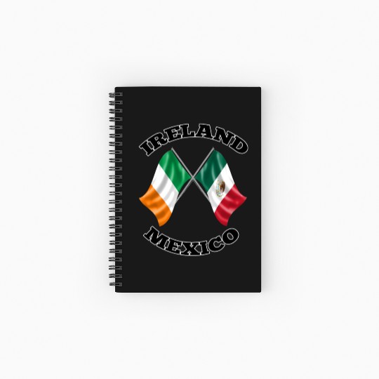 Irish Mexican Ireland and Mexico Flags Spiral Notebooks   Ruled Line
