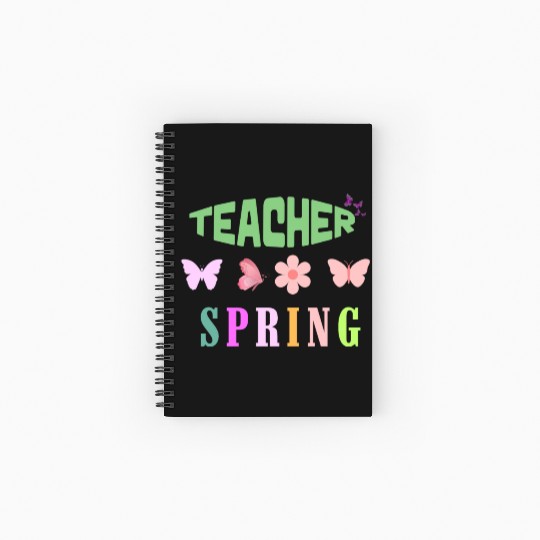 Teacher spring Spiral Notebooks   Ruled Line