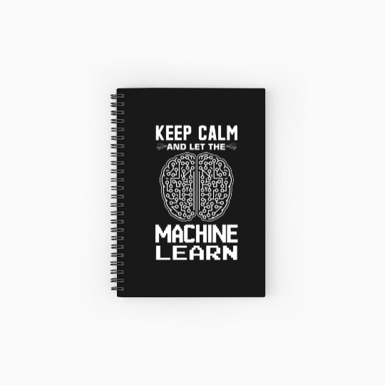 Machine Learning and AI Mastery Design Spiral Notebooks   Ruled Line