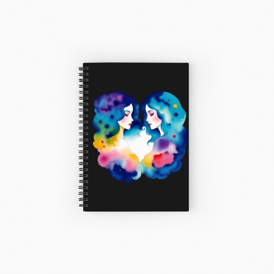 Color splash zodiac: Gemini Spiral Notebooks   Ruled Line