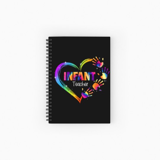 Infant Teacher Appreciation Tie Dye Spiral Notebooks   Ruled Line