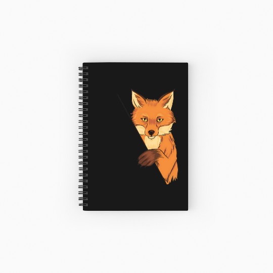 Red Fox Cartoon Animal Kingdom Nature Spiral Notebooks   Ruled Line