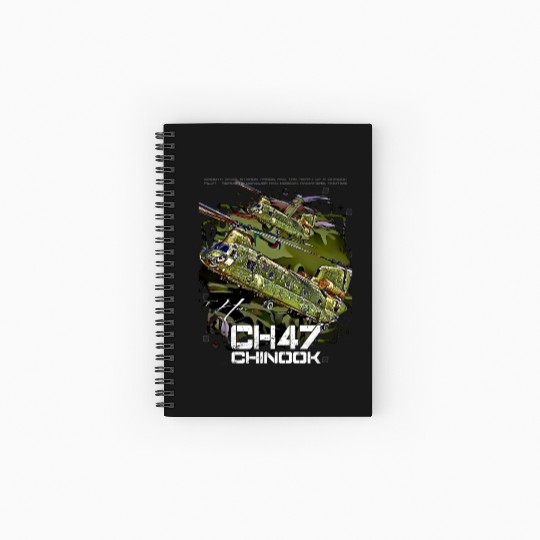 CH-47 Chinook helicopter Spiral Notebooks   Ruled Line