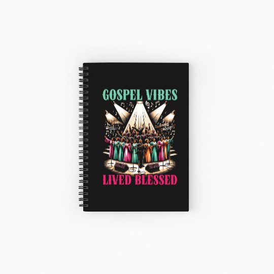 Gospel Music Religious Bible Scripture Christian Spiral Notebooks   Ruled Line