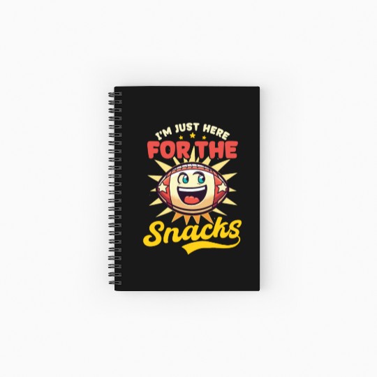 Football Lover Here For The Snacks Spiral Notebooks   Ruled Line