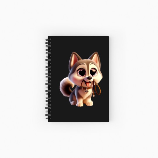 Charming Puppy Love Spiral Notebooks   Ruled Line