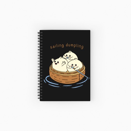 Happy Sailing Dumpling Spiral Notebooks   Ruled Line