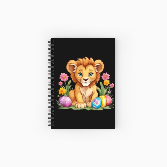 Easter Lion: Vibrant & Adorable Spring Design Spiral Notebooks   Ruled Line