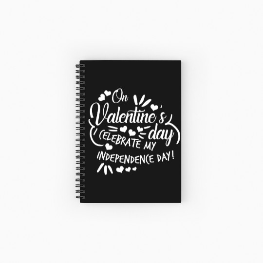 Valentine's Day Independent Single Spiral Notebooks   Ruled Line
