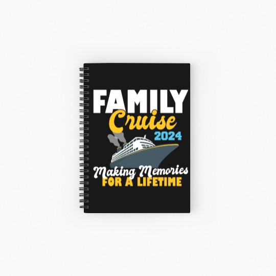 Family Cruise 2024 Cruising Tour Voyage Matching Spiral Notebooks   Ruled Line