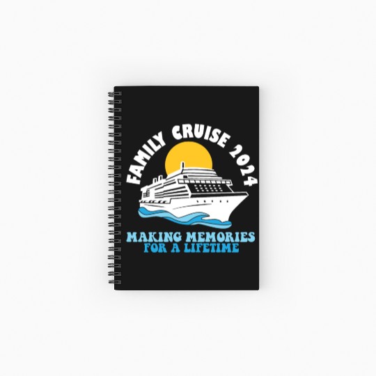 Family Cruise 2024 Voyage Cruising Tour Matching Spiral Notebooks   Ruled Line