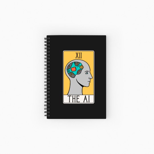The AI Tarot Card - Artificial Intelligence Spiral Notebooks   Ruled Line