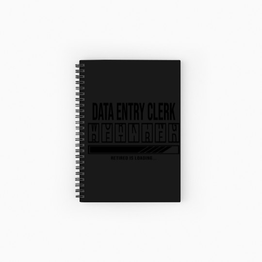 Retirement gift idea Retired Data-Entry-Clerk Spiral Notebooks   Ruled Line