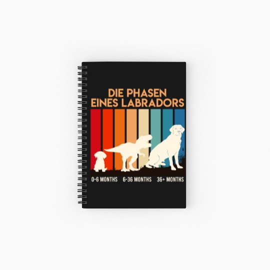 Labrador Lovers STAGES OF A LABRADOR LIFE Spiral Notebooks   Ruled Line