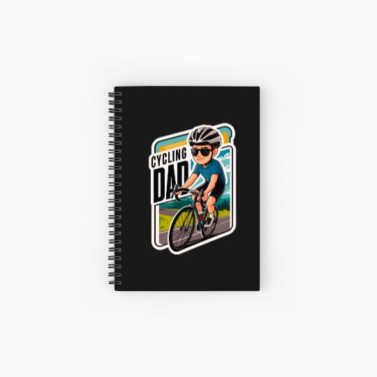 Cycling Dad - Road Bike, Gravel Bike Father's Day Spiral Notebooks   Ruled Line