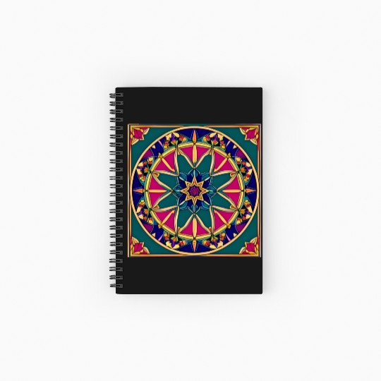 Persian Rug Medallion Spiral Notebooks   Ruled Line