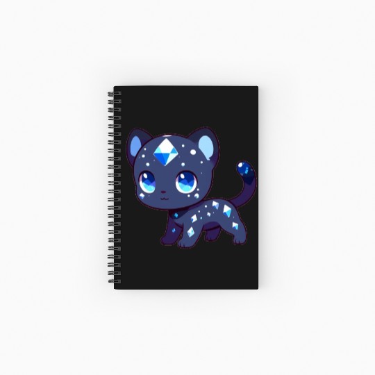 Sapphire Panther Spiral Notebooks   Ruled Line