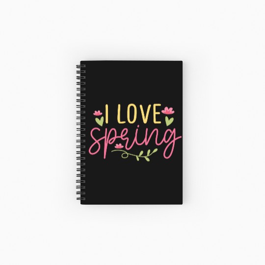 I love spring Spiral Notebooks   Ruled Line
