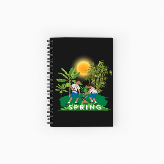 Black spring Lifestyle and Hobbies Spiral Notebooks   Ruled Line