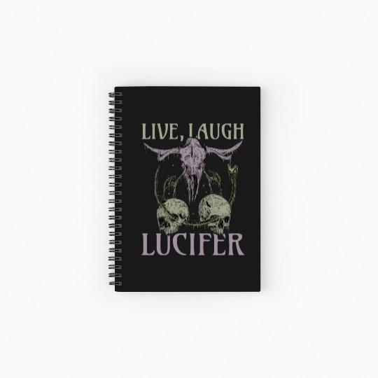 Live Love Lucifer Goth Festival Death Metal Spiral Notebooks   Ruled Line