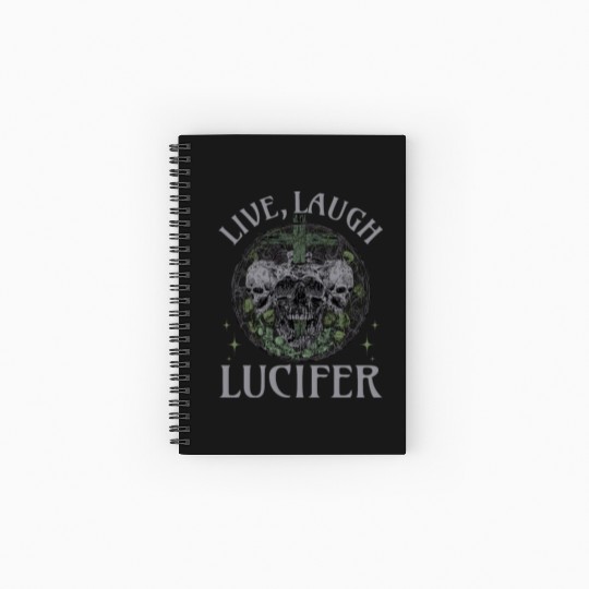 Live Love Lucifer Goth Festival Death Metal Spiral Notebooks   Ruled Line