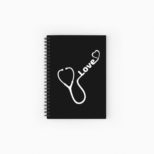 Stethoscope Love Medical Affection Spiral Notebooks   Ruled Line