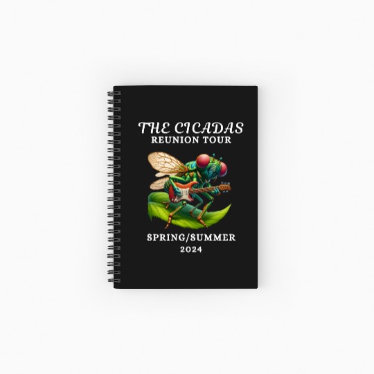 Cicadas Reunion Tour Spring Summer 2024 Spiral Notebooks   Ruled Line