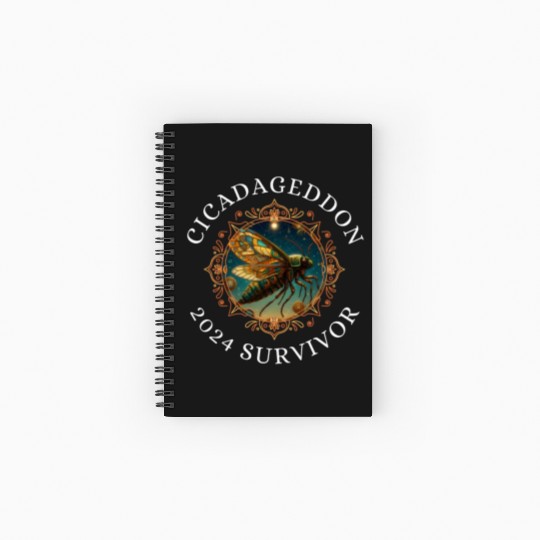 Cicadageddon Invasion Tour 2024 Funny Cicada Event Spiral Notebooks   Ruled Line