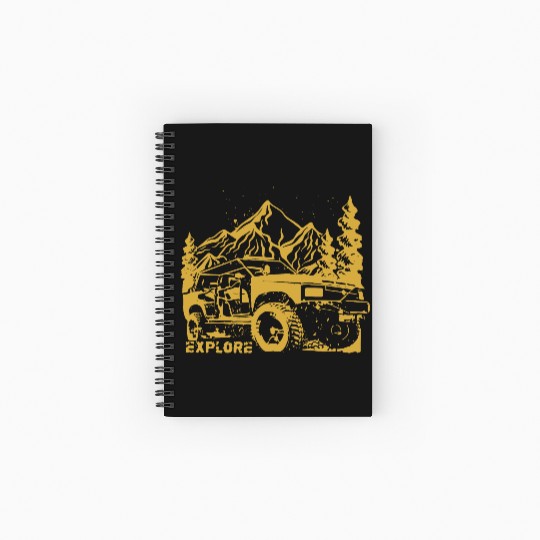 Jeep Car and Nature Mount Spiral Notebooks   Ruled Line