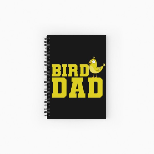 Bird Dad yellow Canary Bird Spiral Notebooks   Ruled Line