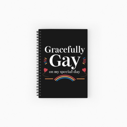 Birthgay Gay Pride Flag Pride Month Equal Rights Spiral Notebooks   Ruled Line