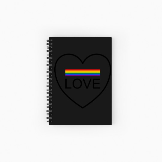 Wording design "LOVE". Design for pride month 2024 Spiral Notebooks   Ruled Line