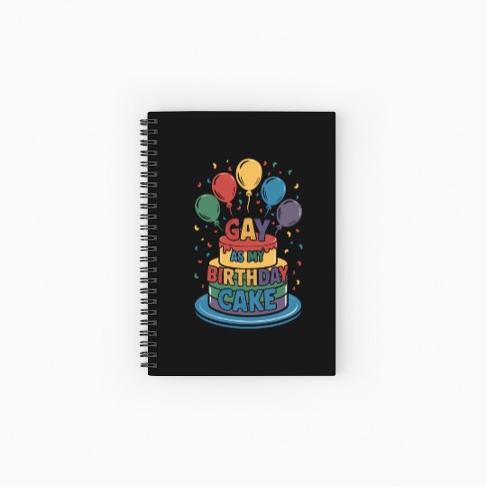 Birthgay Gay Pride Flag Pride Month Equal Rights Spiral Notebooks   Ruled Line