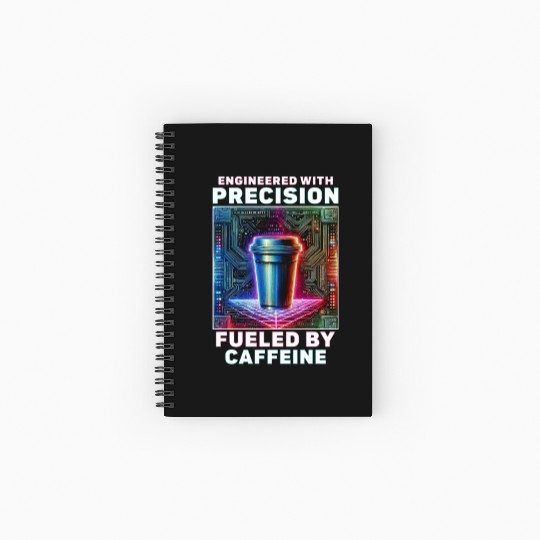 Robotics Engineer Fueled By Caffeine Spiral Notebooks   Ruled Line