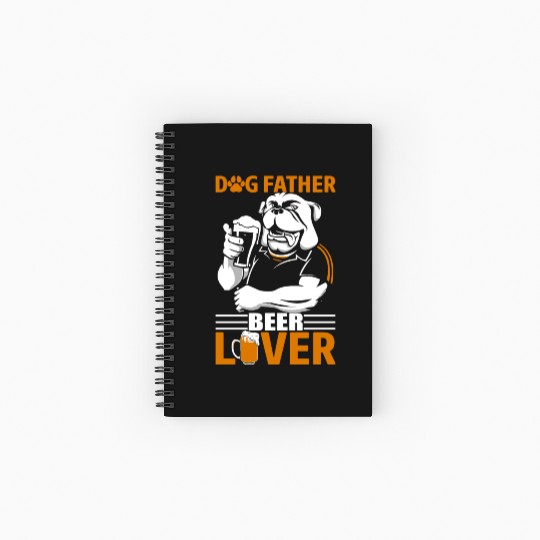 Dog father beer lover Spiral Notebooks   Ruled Line