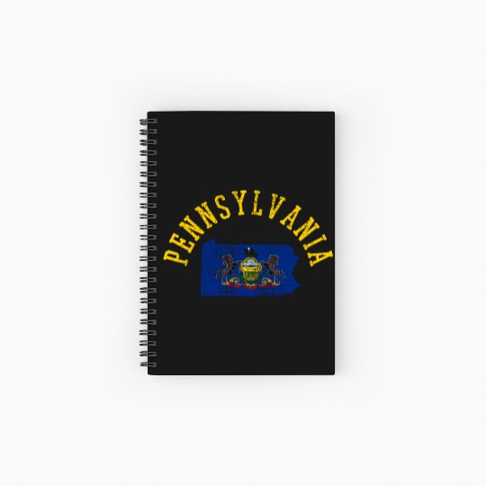 Embrace Your Roots with Pennsylvania Patriot Flag Spiral Notebooks   Ruled Line