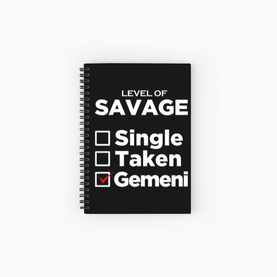 Zodiac Single Taken Gemini Spiral Notebooks   Ruled Line