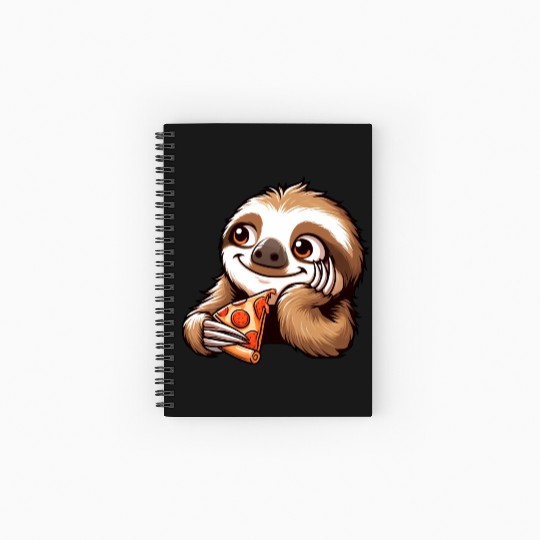 Sloth Pizza Pizza Lover Fast Food Spiral Notebooks   Ruled Line