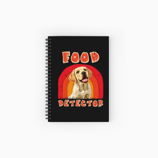 Labrador Lovers FOOD DETECTOR Funny Labrador Spiral Notebooks   Ruled Line