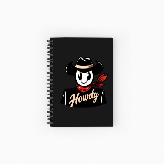 Howdy Spiral Notebooks   Ruled Line - Classic Fit, Short Sleeve
