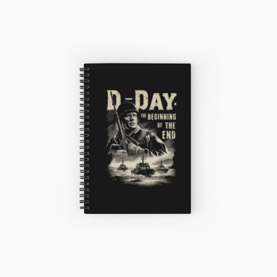 D-Day The Beginning of the End 80th Anniversary 20 Spiral Notebooks   Ruled Line