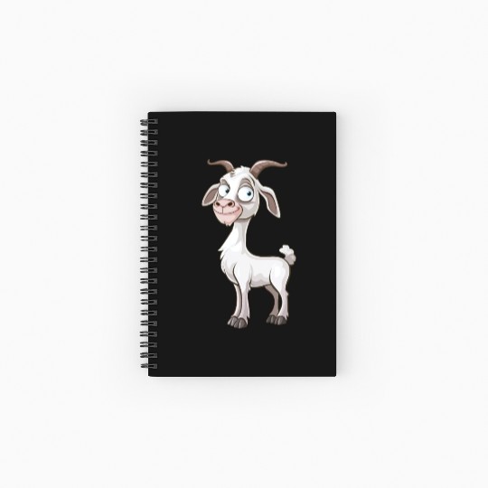 Cheerful Goofy Goat Character Spiral Notebooks   Ruled Line