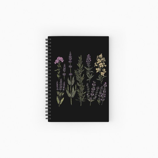 Spring Flower Girl Floral Lavender Flowers Summer Spiral Notebooks   Ruled Line
