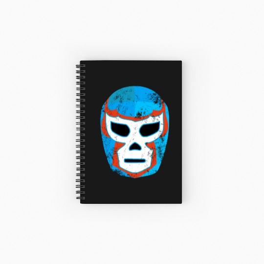 Wrestling Lucha Libre Mexican Luchador Mask Retro Spiral Notebooks   Ruled Line