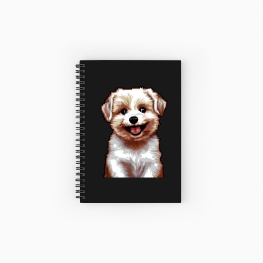 Pixel Puppy Art Spiral Notebooks   Ruled Line