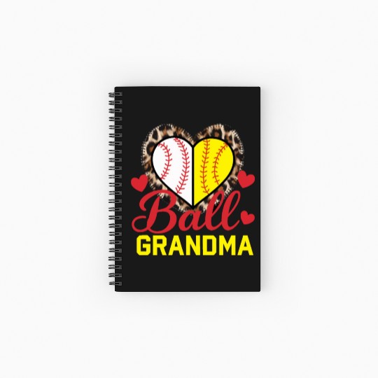 Baseball Grandma Grandmother Grandparents Day Spiral Notebooks   Ruled Line